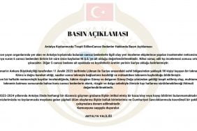 antalya valiliği basın açıklaması