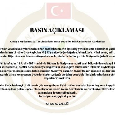 antalya valiliği basın açıklaması
