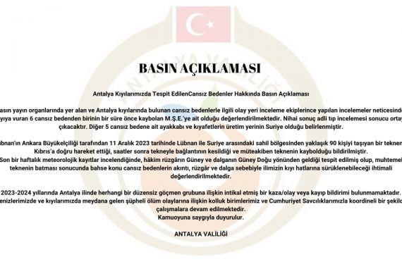 antalya valiliği basın açıklaması