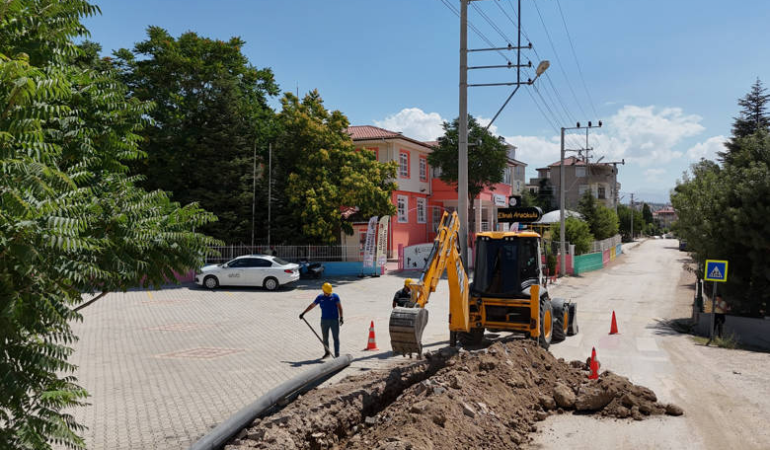 Elmalı Gündoğan Mahallesi’nde  2 kilometrelik yeni içme suyu hattı