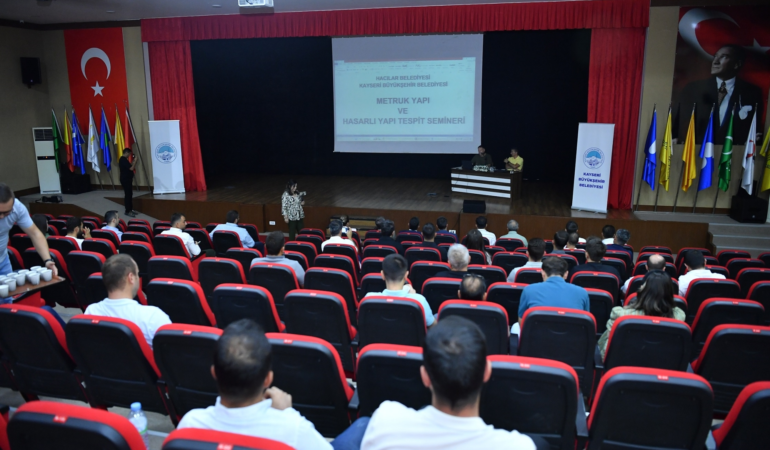 Büyükşehir’den Hacılar’da Metruk Yapı ve Hasarlı Yapı Tespit Semineri ve Saha Uygulaması