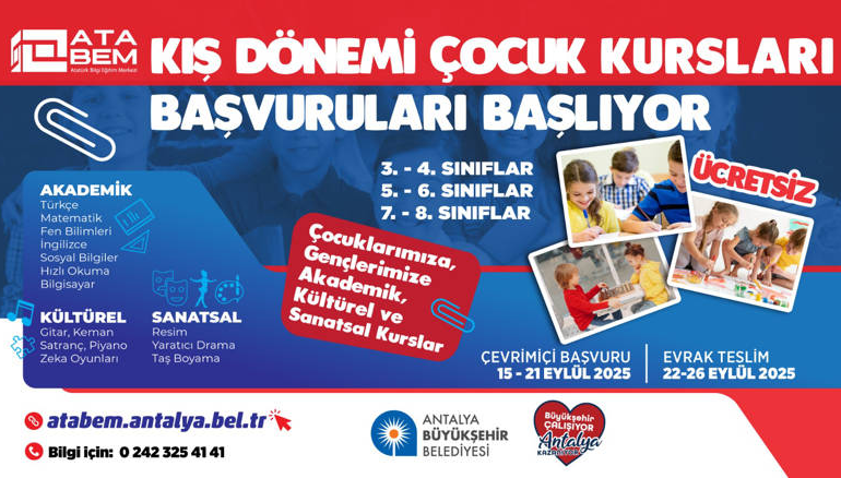 ATABEM kış dönemi kurs kayıtları başladı
