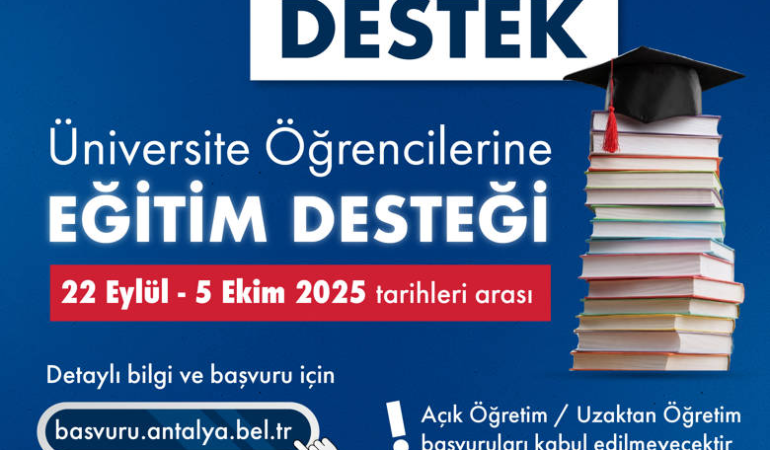 Antalya Büyükşehir’den üniversite öğrencilerine eğitim desteği