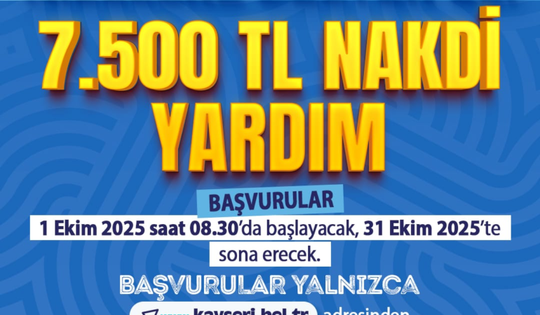 Başkan Büyükkılıç’tan Eğitime Güçlü Destek: 7 Bin 500 TL Nakdi Yardım