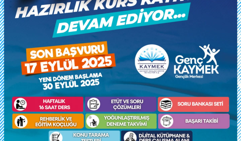 Büyükşehir KAYMEK’in Ücretsiz YKS Kursuna Kayıtlar Sürüyor