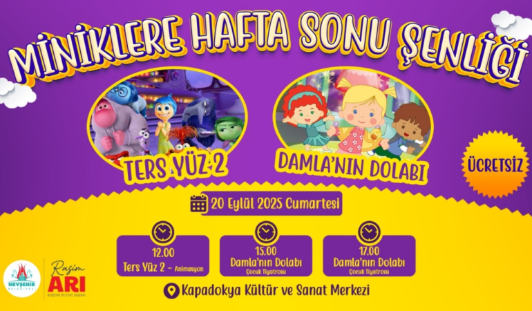Nevşehir Belediyesi’nden Miniklere Hafta Sonu Şenliği