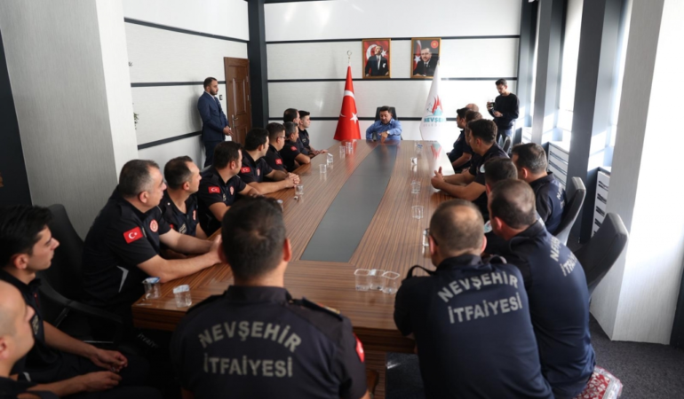 Başkanımız Rasim Arı, İtfaiye Personelini Kabul Etti
