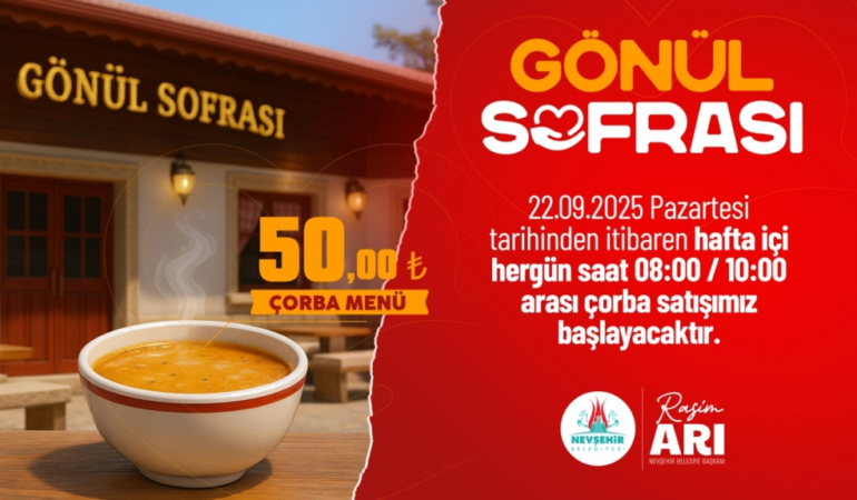 Nevşehir Gönül Sofrası’nda Çorba Hizmeti Başlıyor
