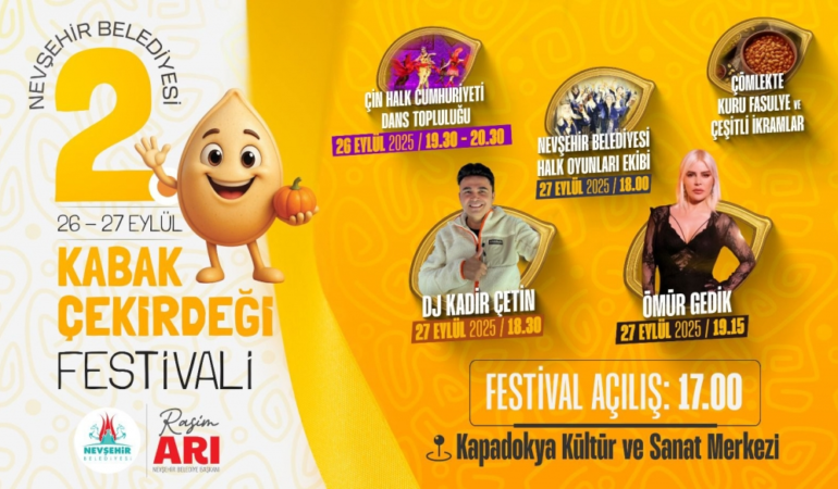 Nevşehir Belediyesi Geleneksel Kabak Çekirdeği Festivali Başlıyor