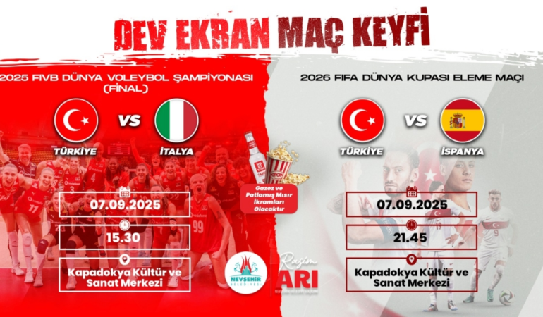 Voleybol ve Futbolda Çifte Heyecan Dev Ekranda