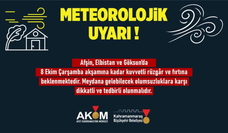 Büyükşehir’den 3 İlçede Fırtına Uyarısı!
