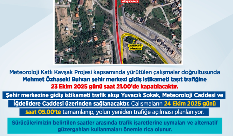 Büyükşehir’den Sürücülere Önemli Duyuru