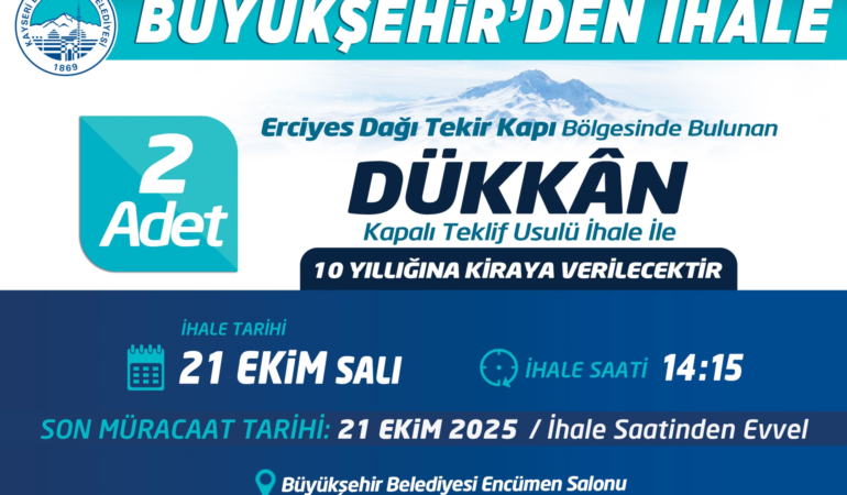 Büyükşehir’den İhale