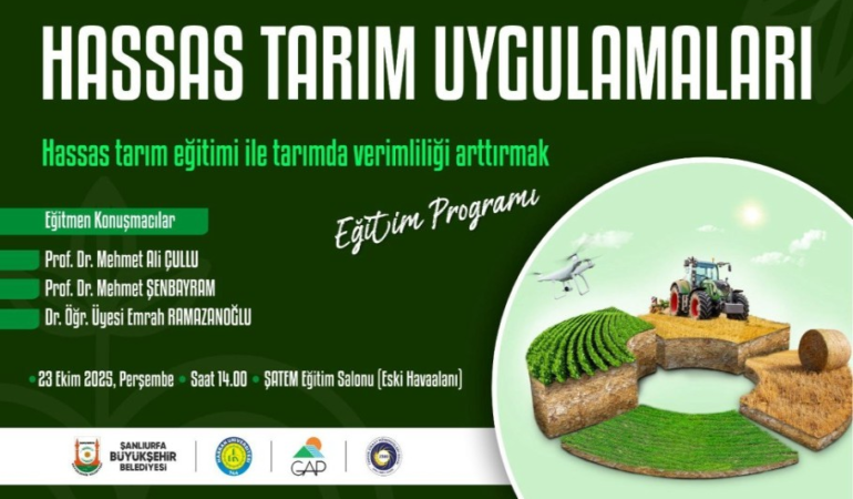 ŞANLIURFA’DA “TARIMDA VERİMLİLİK VE AKILLI UYGULAMALAR” EĞİTİMİ DÜZENLENİYOR