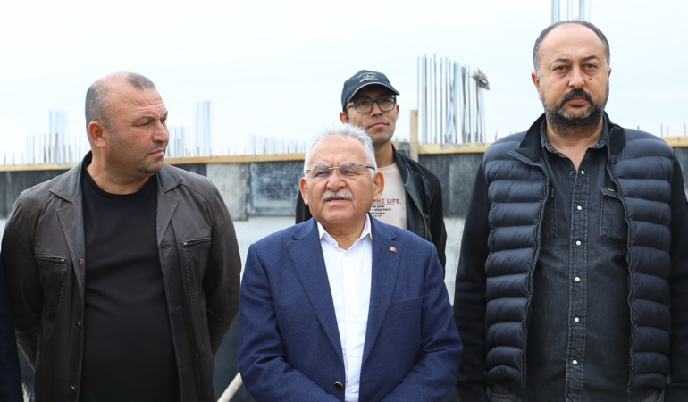 Büyükkılıç’tan Gökkent Mahallesi’nde Hayırsever İş Birliğindeki Okul İnşa Çalışmalarına İnceleme