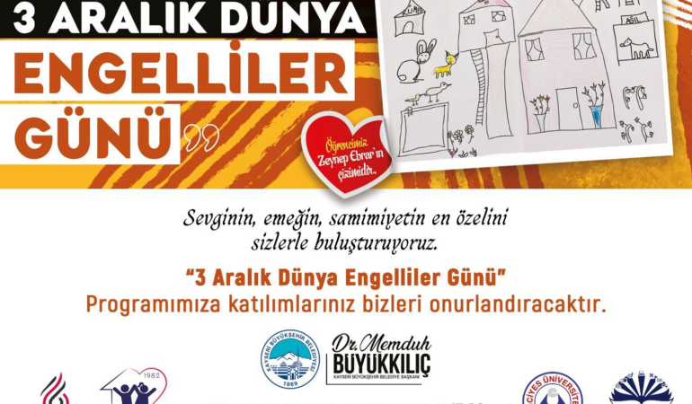 Büyükşehir Belediyesi’nden, 3 Aralık Dünya Engelliler Günü’ne Özel Program