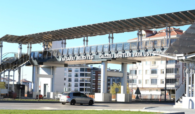 Gazzeli şehitler yaya üst geçidi açılış için gün sayıyor