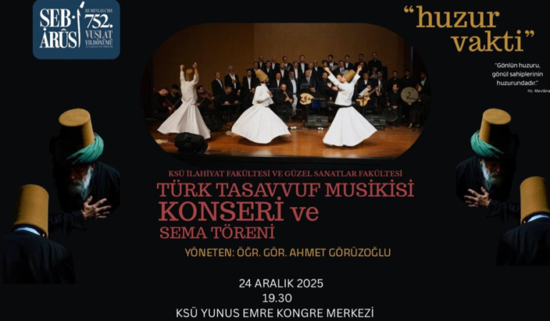 Hz. Mevlânâ Vuslatının 752. Yılında Özel Bir Programla Anılacak