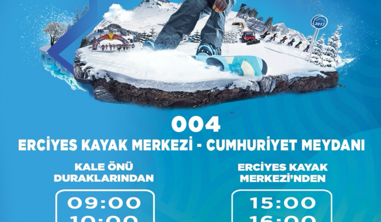 Büyükşehir’den Erciyes’e Hafta Sonu Ulaşım Kolaylığı
