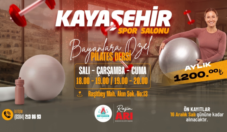 Nevşehir’de Bayanlara Özel Pilates ve Step Aerobik Kurs Kayıtları Başladı