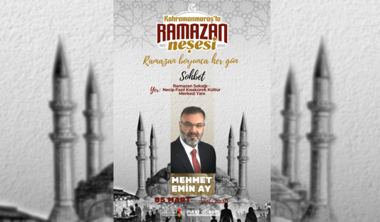 5 Mart’ta Ramazan Sokağı’nda Mehmet Emin Ay ile Ramazan ve İnsan Sohbeti