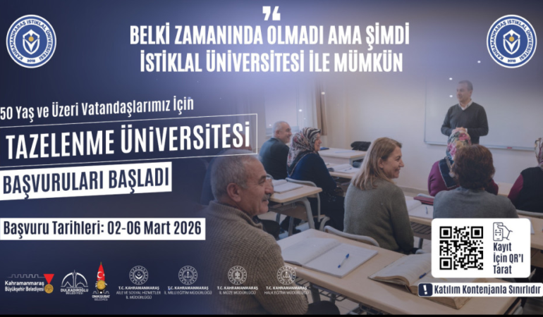50 Yaş Üstüne Üniversite Kapısı; Tazelenme Üniversitesine Başvurular Başladı!