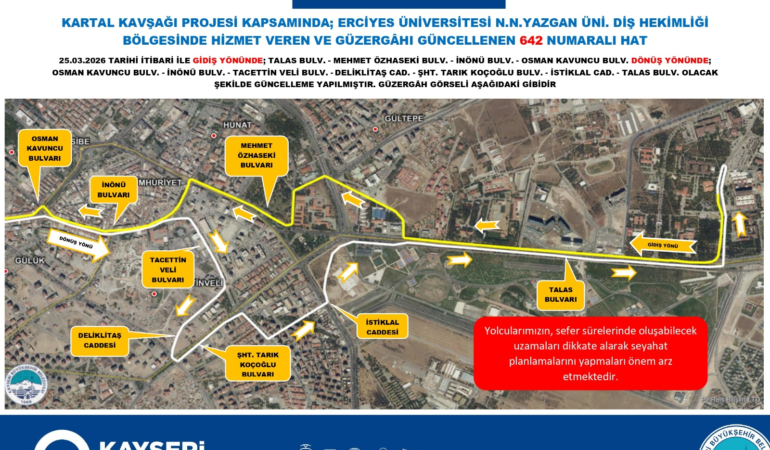 Kayseri’de Büyükşehir ile Ulaşımda Yeni Dönem: Kartal Katlı Kavşağı Projesi Başlıyor