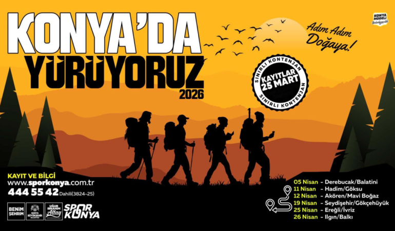 Konya’da yürüyoruz etkinlikleri nisan ayında yeniden başlıyor
