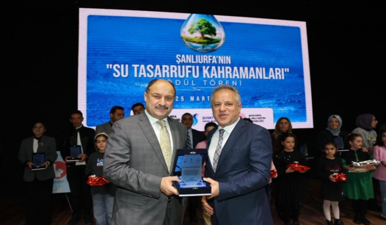 ŞANLIURFA’DA SU TASARRUFU KAHRAMANLARI ÖDÜLLERİNE KAVUŞTU