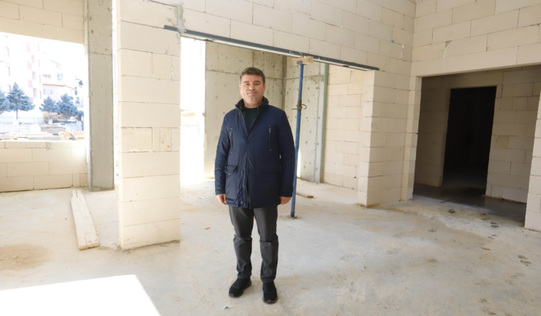 Gençlik merkezi projesinde kaba inşaat aşaması tamamlandı