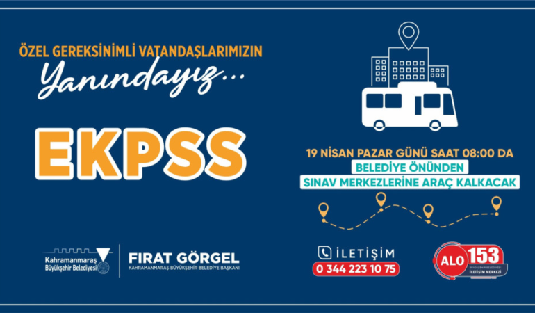 EKPSS’ye Girecek Vatandaşlara Büyükşehir’den Ulaşım Desteği