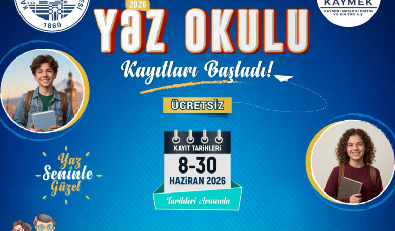 KAYMEK Yaz Okulu Kayıtları Başladı: Büyükşehir’den Çocuklara Dolu Dolu Yaz Tatili