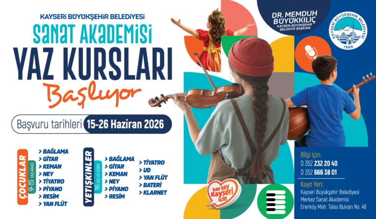 Büyükşehir Konservatuvarı’nda Yaz Kursları İçin Kayıt Heyecanı Başlıyor