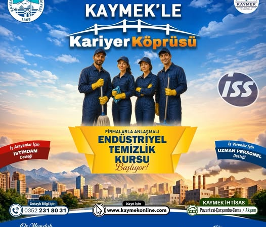 KAYMEK’ten İstihdama Güçlü Adım: Kariyer Köprüsü Protokolü İmzalandı, Endüstriyel Temizlik Kursu Başlıyor